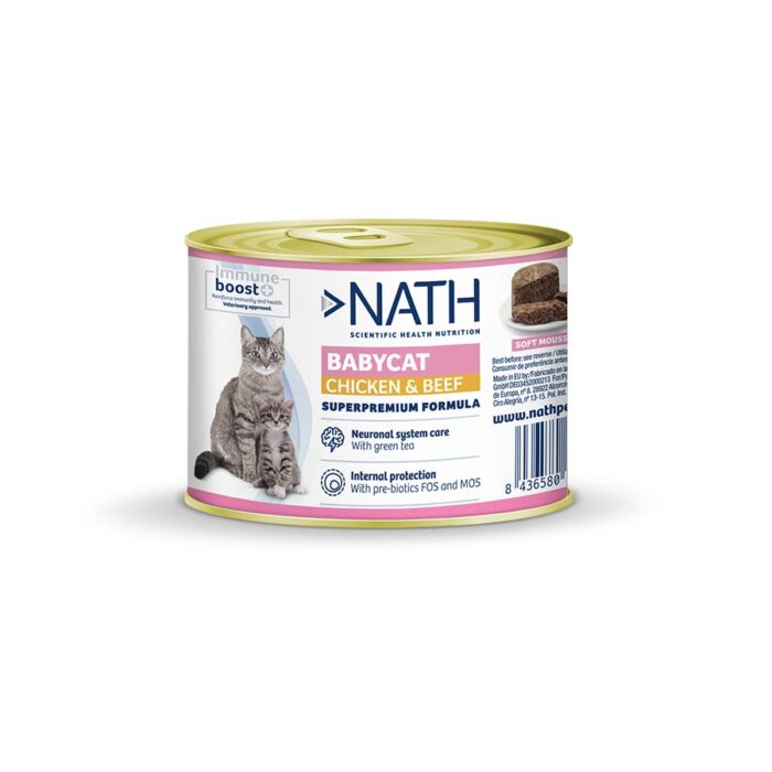 Nath Kitten Mousse de Frango e Terneira lata para gatos