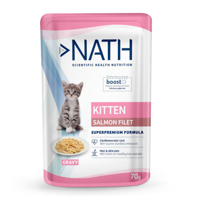 Nath Kitten Filetes de Salmão Saqueta em molho para gatos